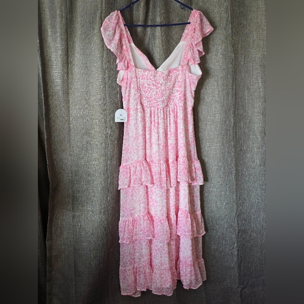 ARULA Pink Floral Ruffle Maxi Dress - Picture 4 of 8